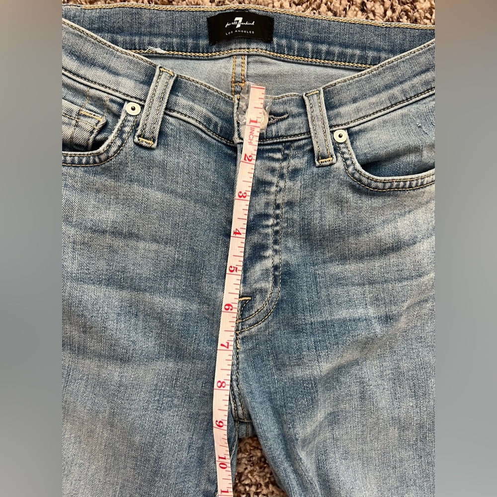 7 For All Mankind Skinny Jeans Women Size 23‎ Light Blue Denim (0647) - Picture 12 of 15